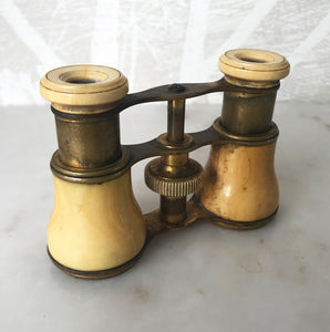 Nice little pair of Vintage Bone and Brass Opera Glasses - SHOP NOW - www.intovintage.co.uk
