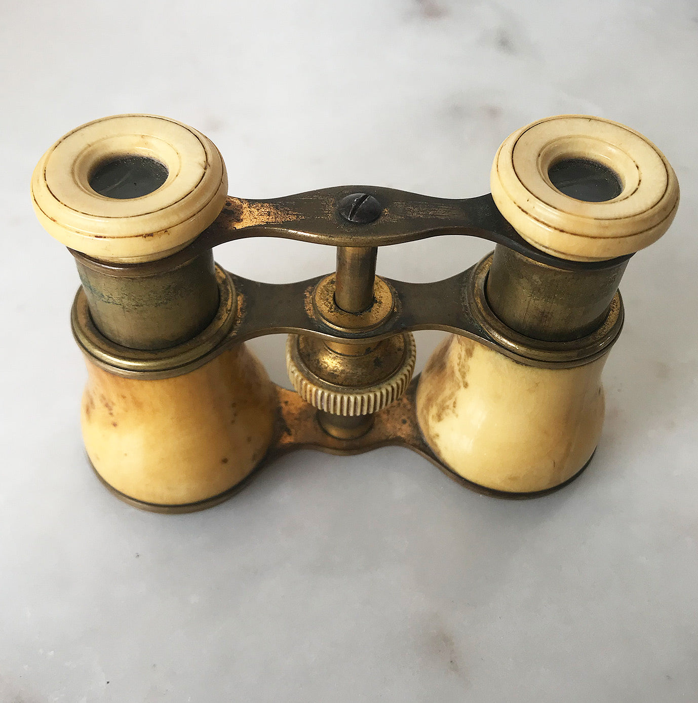Nice little pair of Vintage Bone and Brass Opera Glasses - SHOP NOW - www.intovintage.co.uk