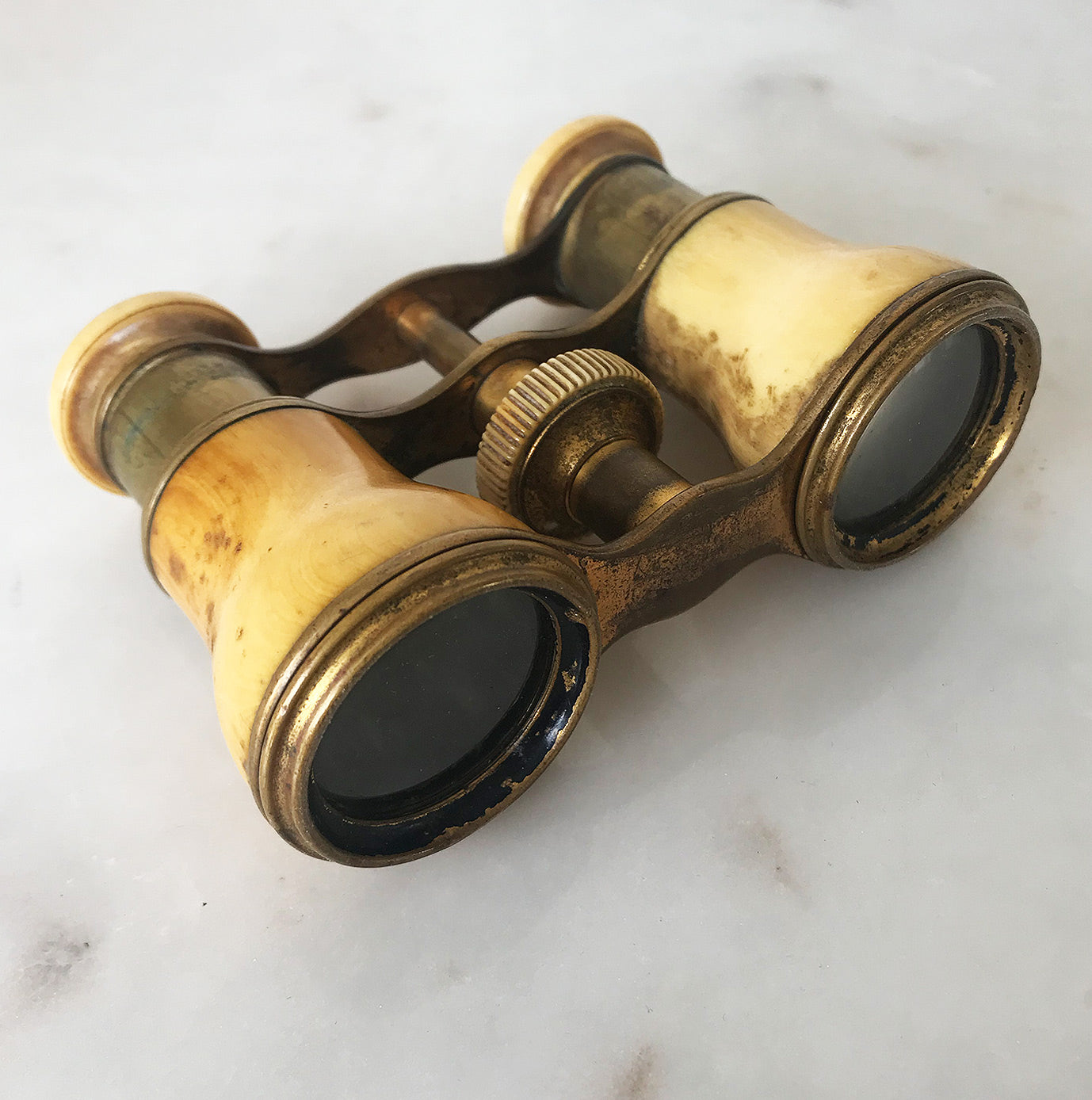 Nice little pair of Vintage Bone and Brass Opera Glasses - SHOP NOW - www.intovintage.co.uk
