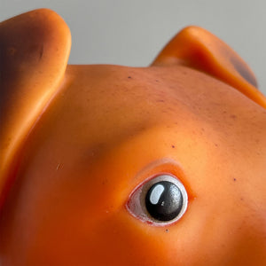 Woof! This is one fun, happy chap! An advertising dog head for the Halti Pet Company. In a great looking orange colour with painted nose, eyes and ears. Marked 'Halti' to the black base - SHOP NOW - www.intovintage.co.uk
