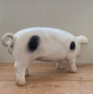 This Mr Pig would have been used as a display piece in a butchers shop to help sell all things porky! He's nice and big and would look great in the home or the garden. He has a great patina to his surface - SHOP NOW - www.intovintage.co.uk