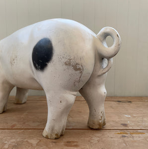 This Mr Pig would have been used as a display piece in a butchers shop to help sell all things porky! He's nice and big and would look great in the home or the garden. He has a great patina to his surface - SHOP NOW - www.intovintage.co.uk