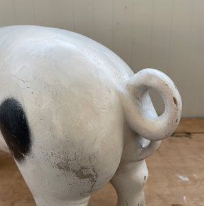 This Mr Pig would have been used as a display piece in a butchers shop to help sell all things porky! He's nice and big and would look great in the home or the garden. He has a great patina to his surface - SHOP NOW - www.intovintage.co.uk