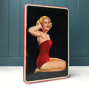 Nice colourful Vintage Saucy Sweetheart Toffee Tin in great condition. Probably would have held toffees back in the day - SHOP NOW - www.intovintage.co.uk