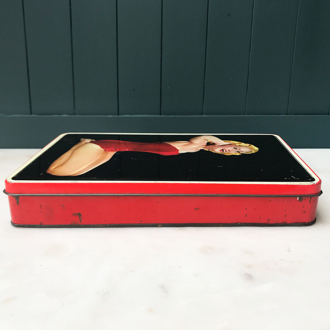 Nice colourful Vintage Saucy Sweetheart Toffee Tin in great condition. Probably would have held toffees back in the day - SHOP NOW - www.intovintage.co.uk