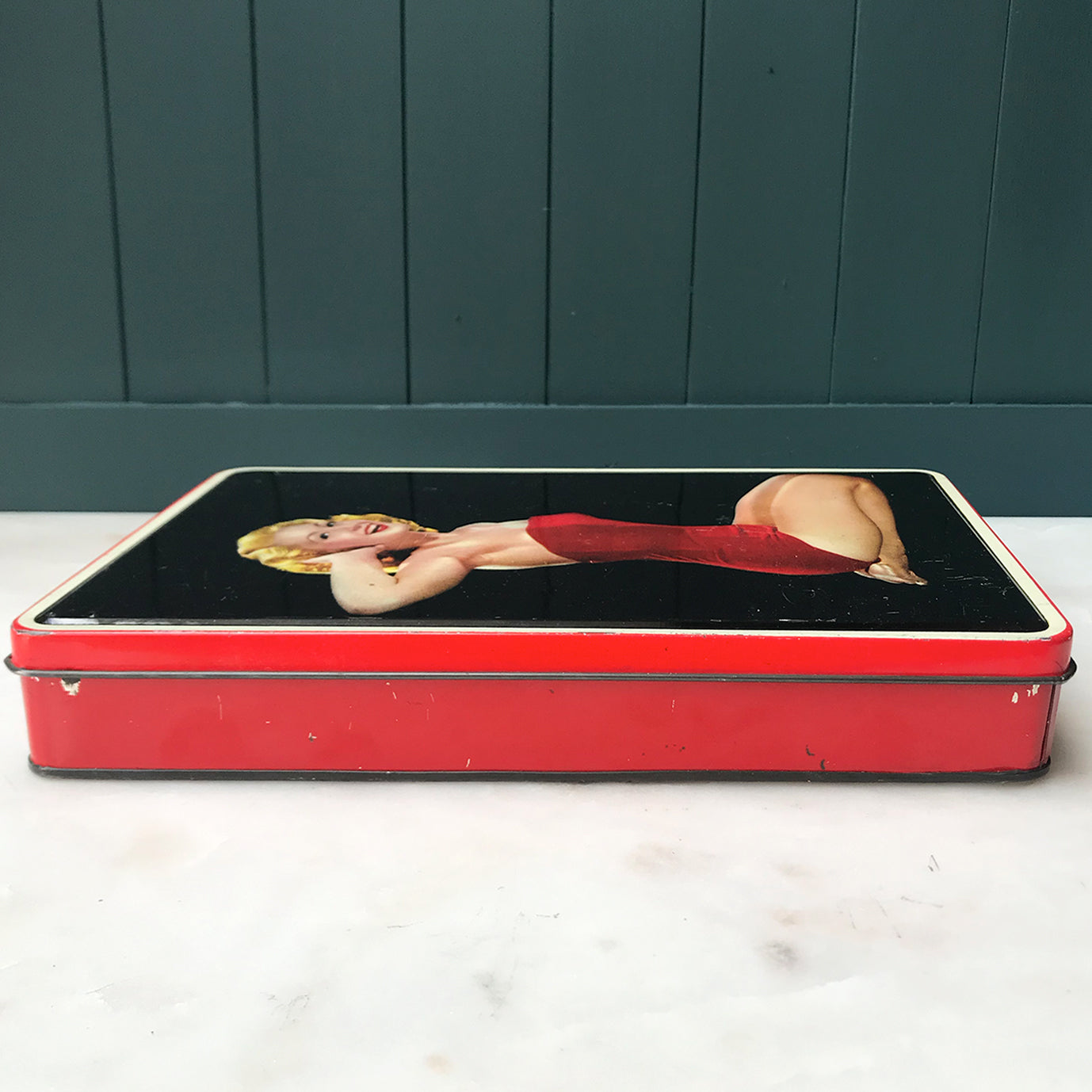 Nice colourful Vintage Saucy Sweetheart Toffee Tin in great condition. Probably would have held toffees back in the day - SHOP NOW - www.intovintage.co.uk