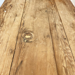 An Antique Rustic Pine Kitchen Table with handy draw and a superb age worn top. It sits upon four simple legs. It's just got that bang on look. - SHOP NOW - www.intovintage.co.uk