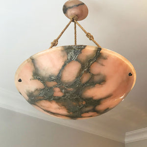 Beautiful shape and good condition Art Deco Alabaster Plafonnier - SHOP NOW - www.intovintage.co.uk