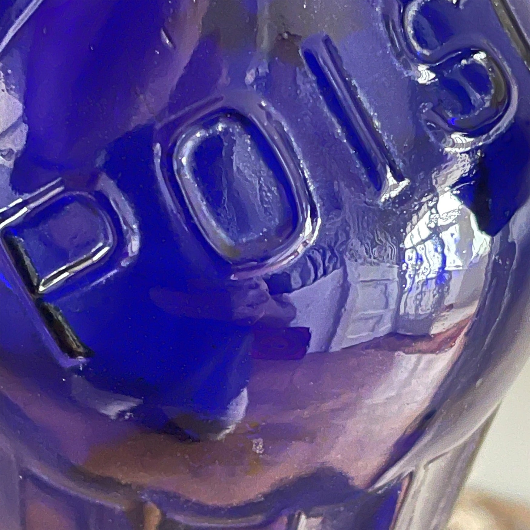 A Large Victorian Poison Bottle with cork stopper. It has fluted sides and two moulded 'POISON' words across the front and back shoulders. These bottles look great displayed in the bathroom or in a curio cabinet - SHOP NOW - www.intovintage.co.uk