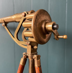 Scratch Built Vintage Brass Model of a Puckle Gun. Fantastically detailed and set on a wooden tripod. Steeped in history with a fantastic story attached to it. Ideal for the study or something for a grand desk - SHOP NOW - www.intovintage.co.uk