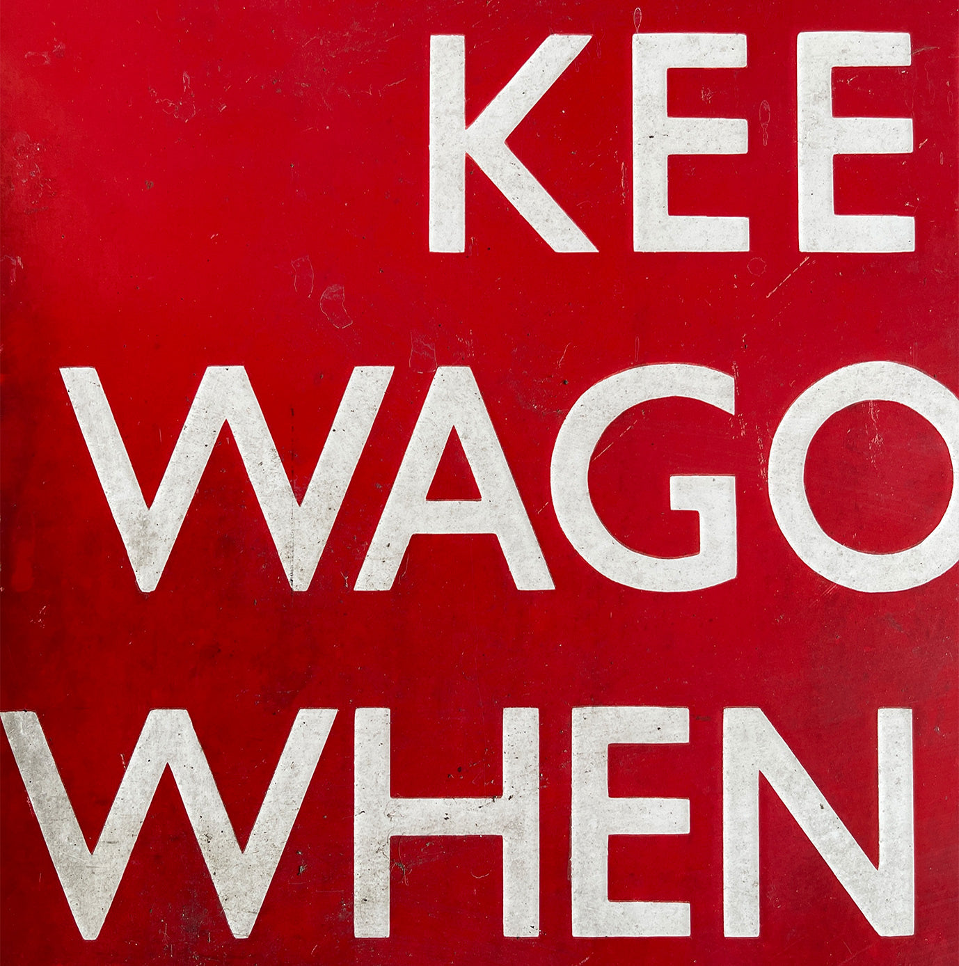 A vintage Enamel Railway Warning Sign. Finished in a popping red colour and in fantastic condition - SHOP NOW - www.intovintage.co.uk