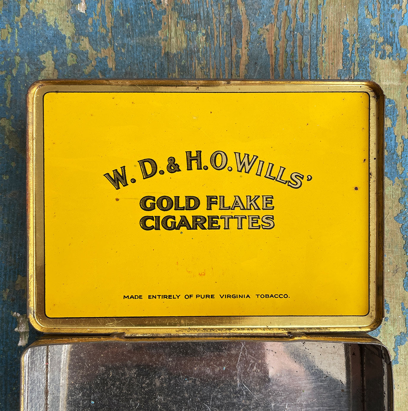 A Vintage Gold Flake Honey Dew Tobacco Tin from W.D & H.O Wills. Great colourful graphics to the front and sides with further typography to the inside lid. - SHOP NOW - www.intovintage.co.uk
