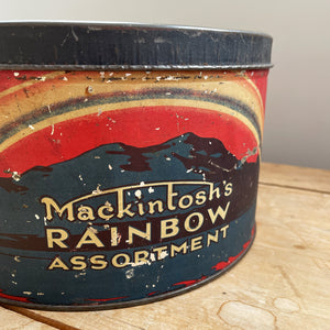 An early Mackintosh's Rainbow Assortment Tin from the 1930s with the most wonderful patina and a design very much of the period. - SHOP NOW - www.intovintage.co.uk