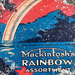 An early Mackintosh's Rainbow Assortment Tin from the 1930s with the most wonderful patina and a design very much of the period. - SHOP NOW - www.intovintage.co.uk