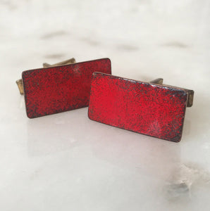 Copper Enamel Cufflinks
