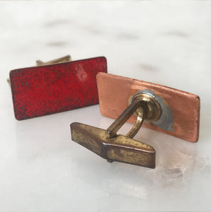 Copper Enamel Cufflinks