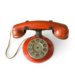 Vintage 1950's Tin Toy Telephone