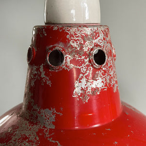 A Vintage Red Industrial Light