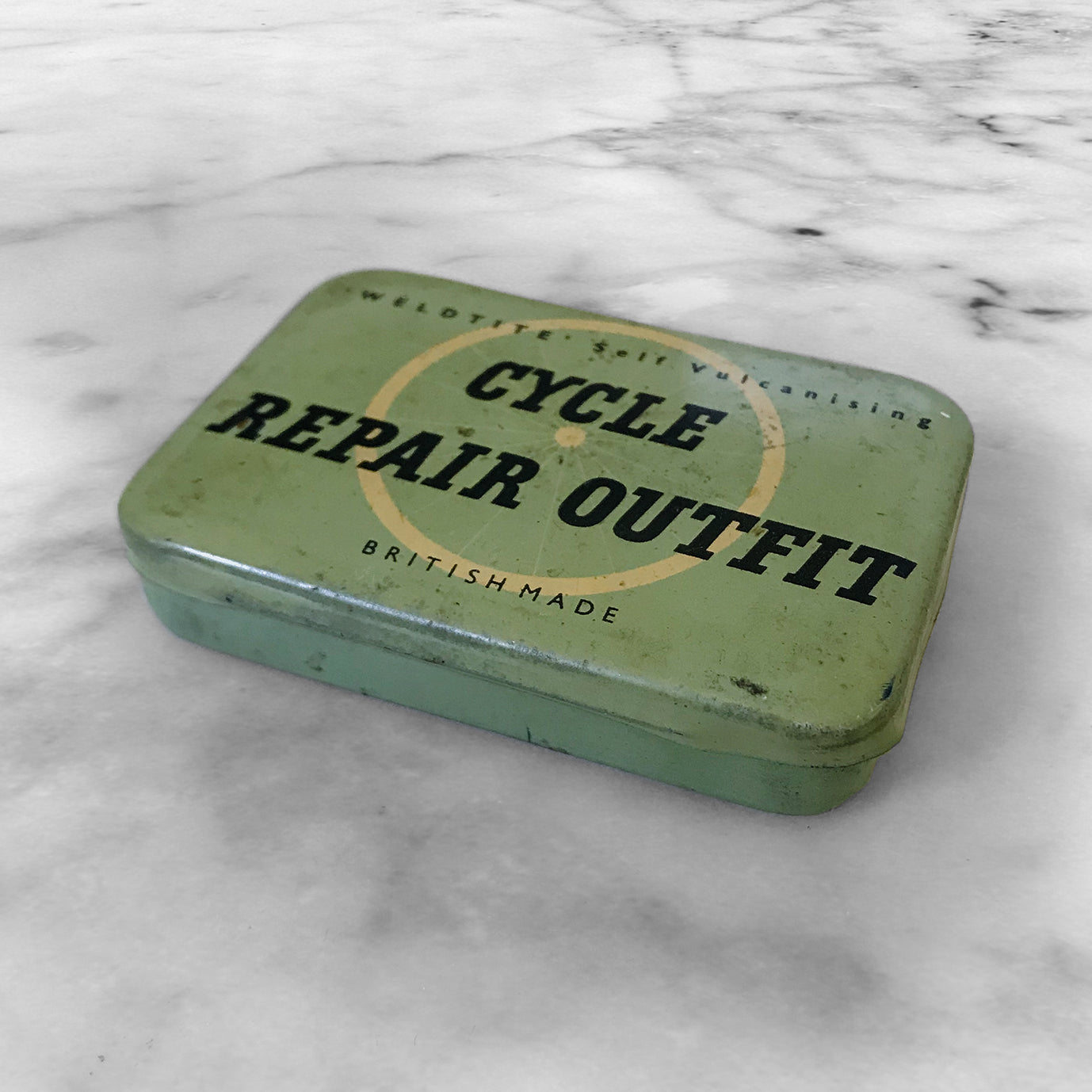 Nice little Vintage Puncture Repair Tin, still has its original chalk and patches inside, although we're not sure that the patches would be any good being so old. Ideal for adding that little extra touch to your vintage cycle - SHOP NOW - www.intovintage.co.uk