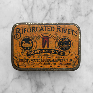 Vintage Bifurcated Rivets Tin