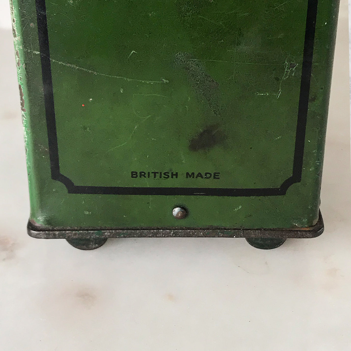 Gorgeous little Vintage Tin Safe Money Box with a fantastic aged patina - SHOP NOW - www.intovintage.co.uk