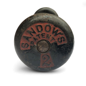 A real piece of body building history... a beautiful Victorian Sandow's No2 (1lb) dumbbell in great original condition - SHOP NOW - www.intovintage.co.uk