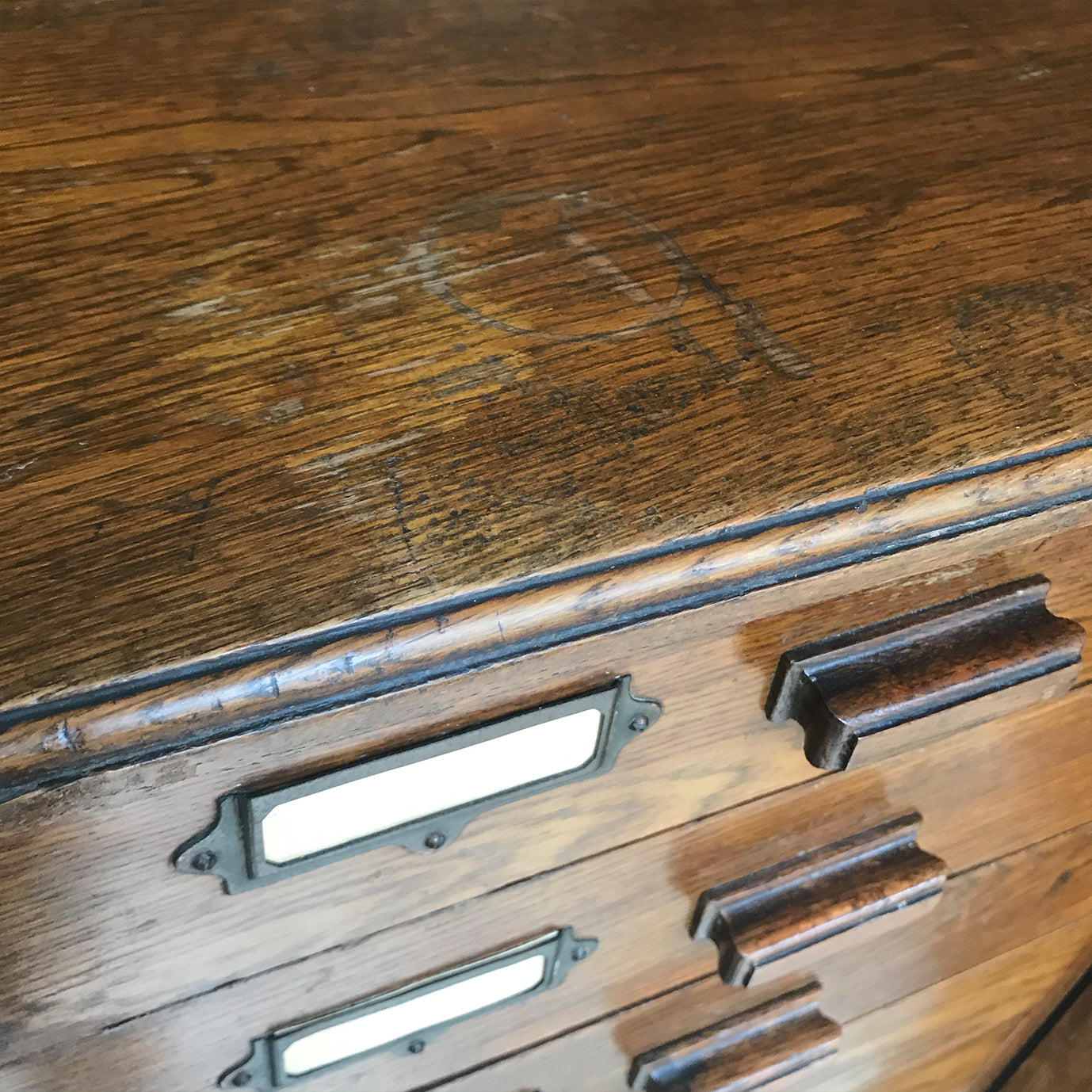 A Pair of Oak Banked Drawers