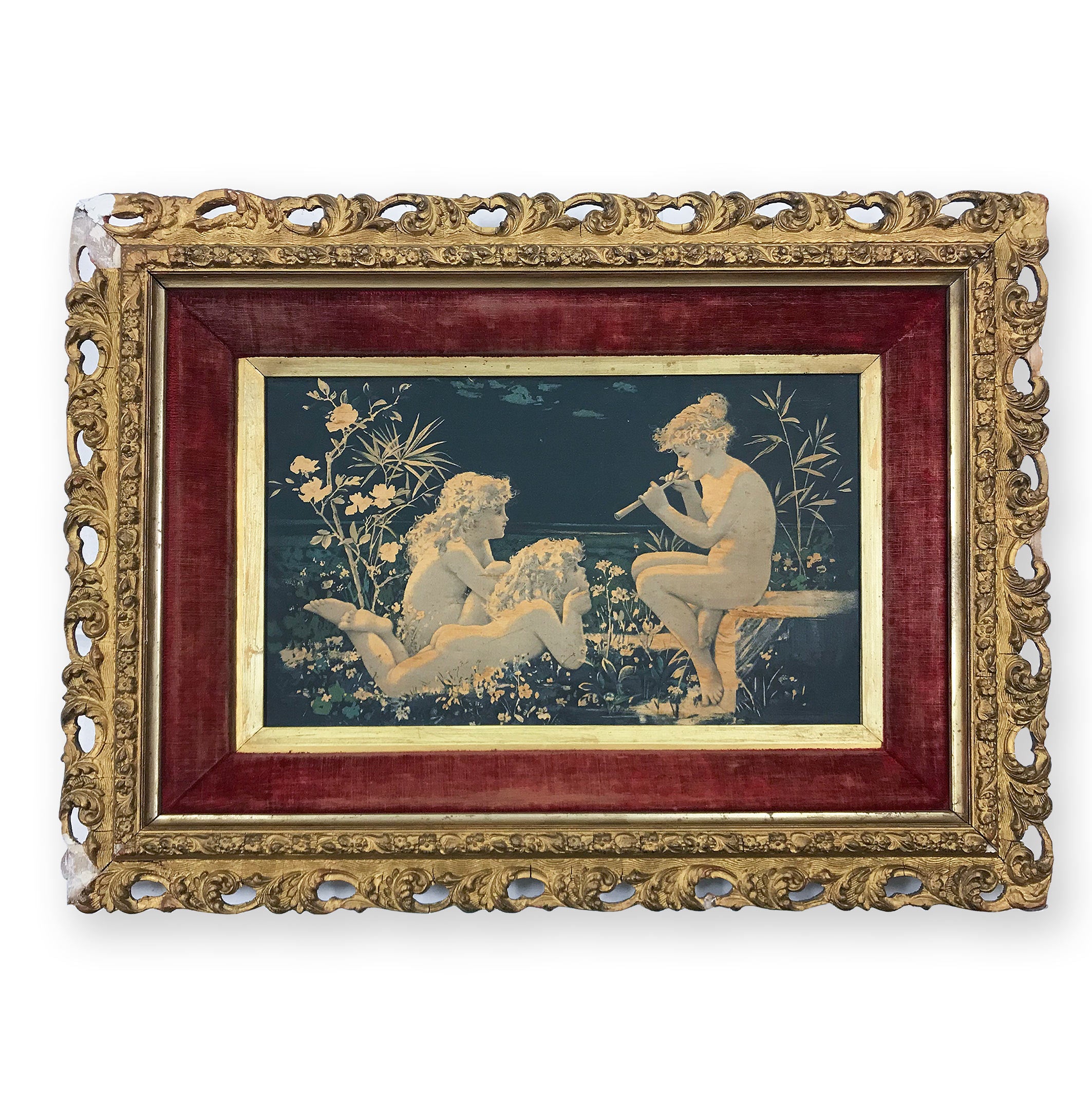 Antique Silk Picture. Find Art, Antique Etchings & other Antique Prints at IntoVintage.co.uk