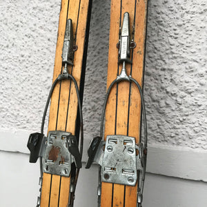 Good looking pair of Vintage Wooden Skis by ESS - SHOP NOW - www.intovintage.co.uk