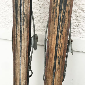 Good looking pair of Vintage Wooden Skis by ESS - SHOP NOW - www.intovintage.co.uk