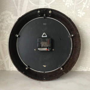 Vintage industrial/office electric Smith's wall clock from the 1940s, made by the English clock company Smiths. Made from brown/Tortoiseshell Bakelite which is in nice clean condition having been polished and waxed, with a white dial and retaining its original hands - SHOP NOW - www.intovintage.co.uk