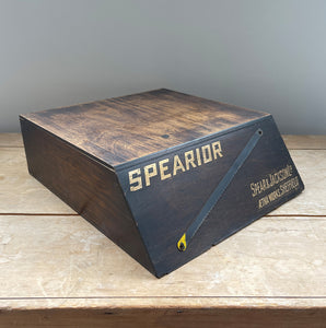 A scarce vintage Shop Advertising Tool Display Stand from the Spear & Jackson Company of Sheffield complete with original hacksaw blade - SHOP NOW - www.intovintage.co.uk