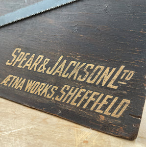 A scarce vintage Shop Advertising Tool Display Stand from the Spear & Jackson Company of Sheffield complete with original hacksaw blade - SHOP NOW - www.intovintage.co.uk