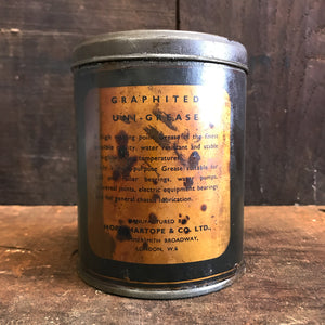 Super rare Sprol Graphited Uni Grease Can manufactured by Hopenhartope & Co Ltd. Hammersmith Broadway, London W.6 - SHOP NOW - www.intovintage.co.uk