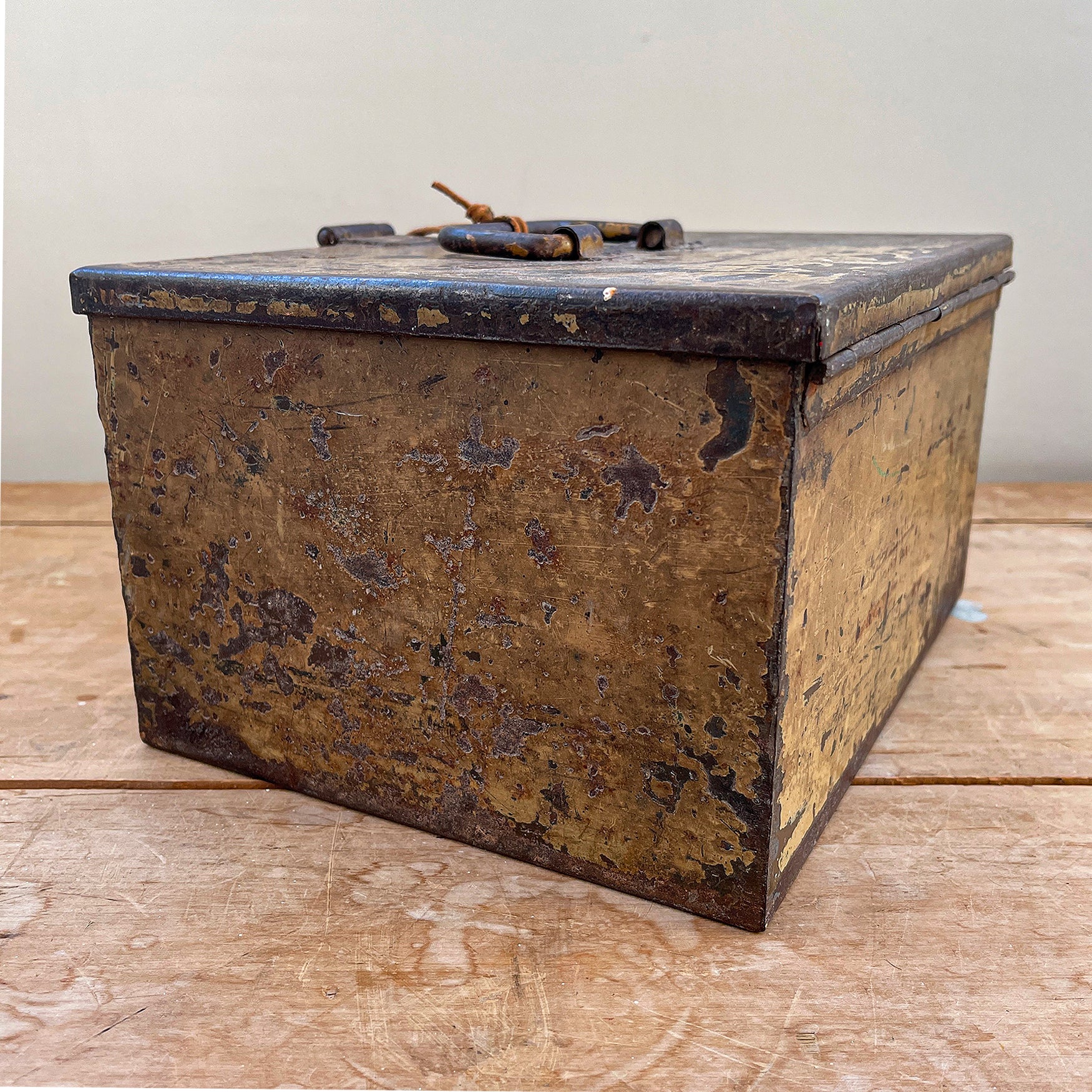 An Antique Strongbox with the most perfect patinated painted finish. It comes with its original lock and key. We're not sure that you'll find one better - SHOP NOW - www.intovintage.co.uk