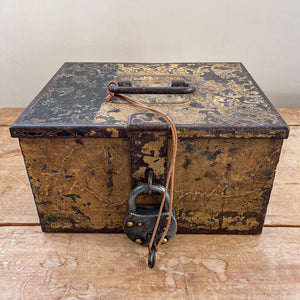 An Antique Strongbox with the most perfect patinated painted finish. It comes with its original lock and key. We're not sure that you'll find one better - SHOP NOW - www.intovintage.co.uk