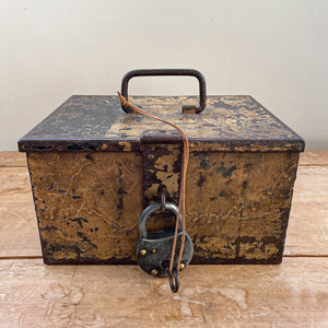 An Antique Strongbox with the most perfect patinated painted finish. It comes with its original lock and key. We're not sure that you'll find one better - SHOP NOW - www.intovintage.co.uk