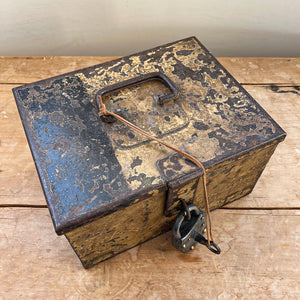 An Antique Strongbox with the most perfect patinated painted finish. It comes with its original lock and key. We're not sure that you'll find one better - SHOP NOW - www.intovintage.co.uk