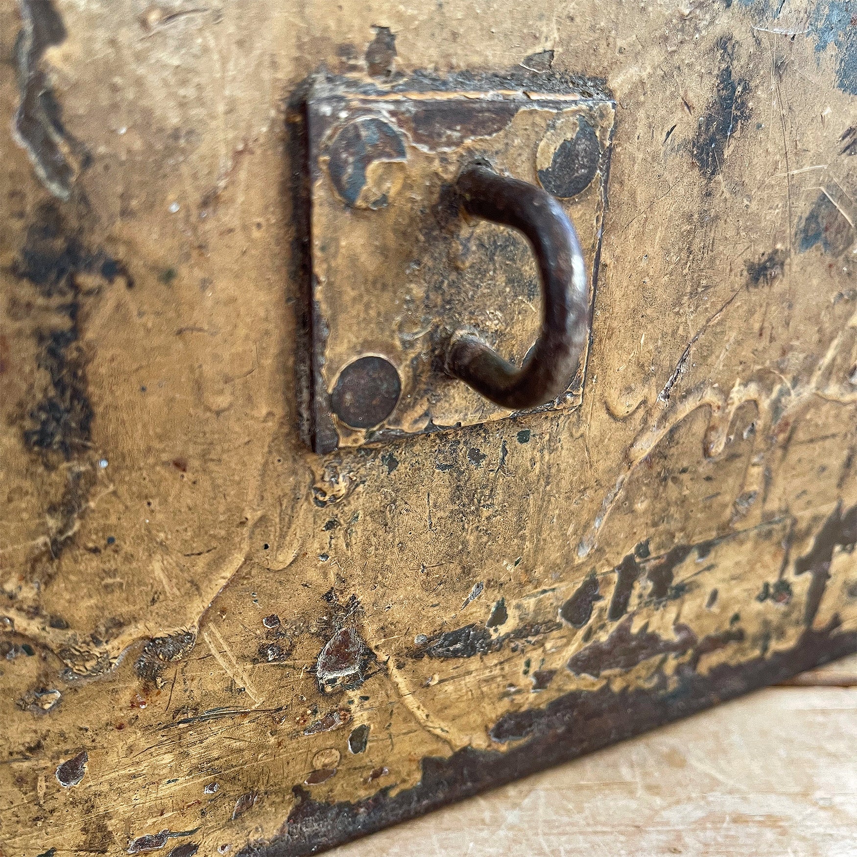 An Antique Strongbox with the most perfect patinated painted finish. It comes with its original lock and key. We're not sure that you'll find one better - SHOP NOW - www.intovintage.co.uk