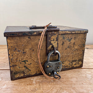 An Antique Strongbox with the most perfect patinated painted finish. It comes with its original lock and key. We're not sure that you'll find one better - SHOP NOW - www.intovintage.co.uk