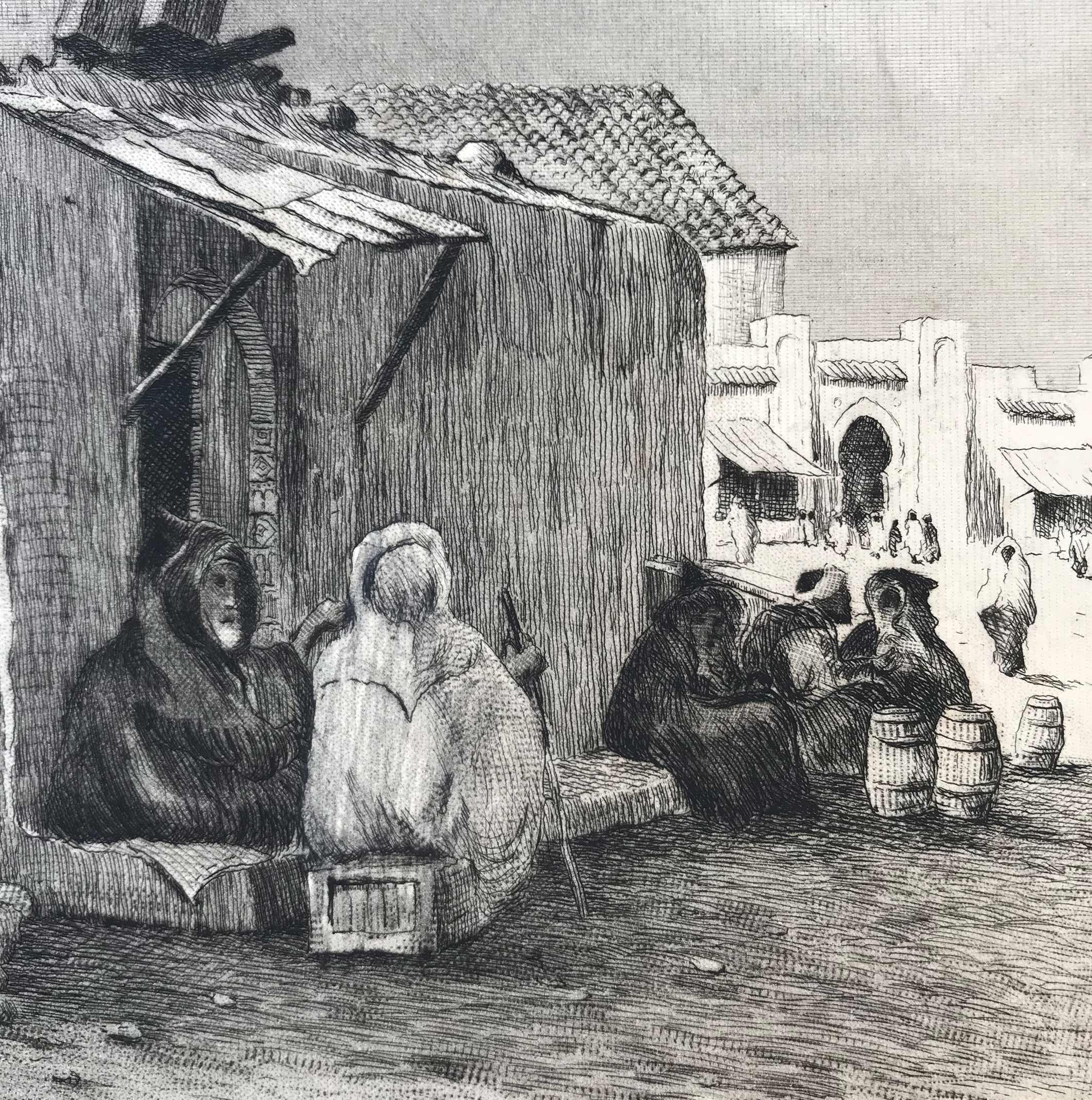 Vintage etched scene of Tangier by Dr D.Donald (1923). Find Antique Etchings & other Antique Prints at IntoVintage.co.uk