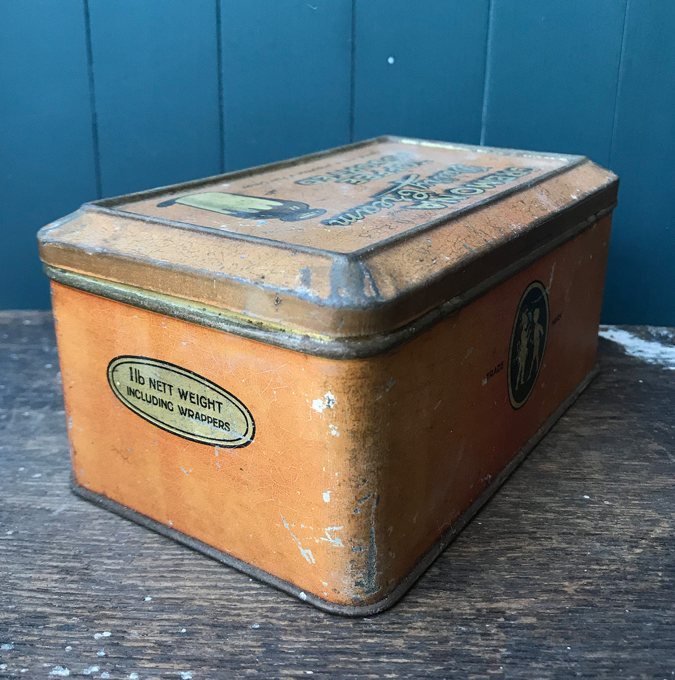 Nicely aged Vintage Cremona Toffee Tin with a great patina to the print - SHOP NOW - www.intovintage.co.uk