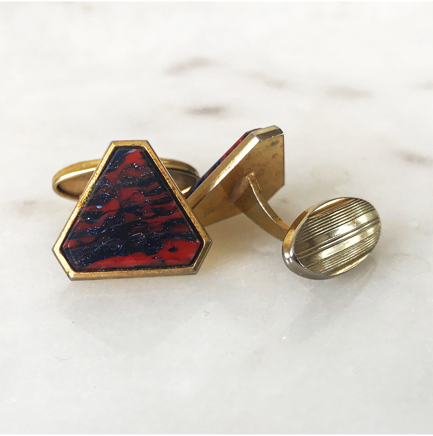 Vintage Art Glass Cufflinks - SHOP NOW - www.intovintage.co.uk