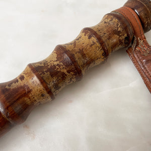 Beautifully tactile in the hand this Lignum Vitae Turned Police Truncheon has original paint to the handle and finely stitched leather handle - SHOP NOW - www.intovintage.co.uk