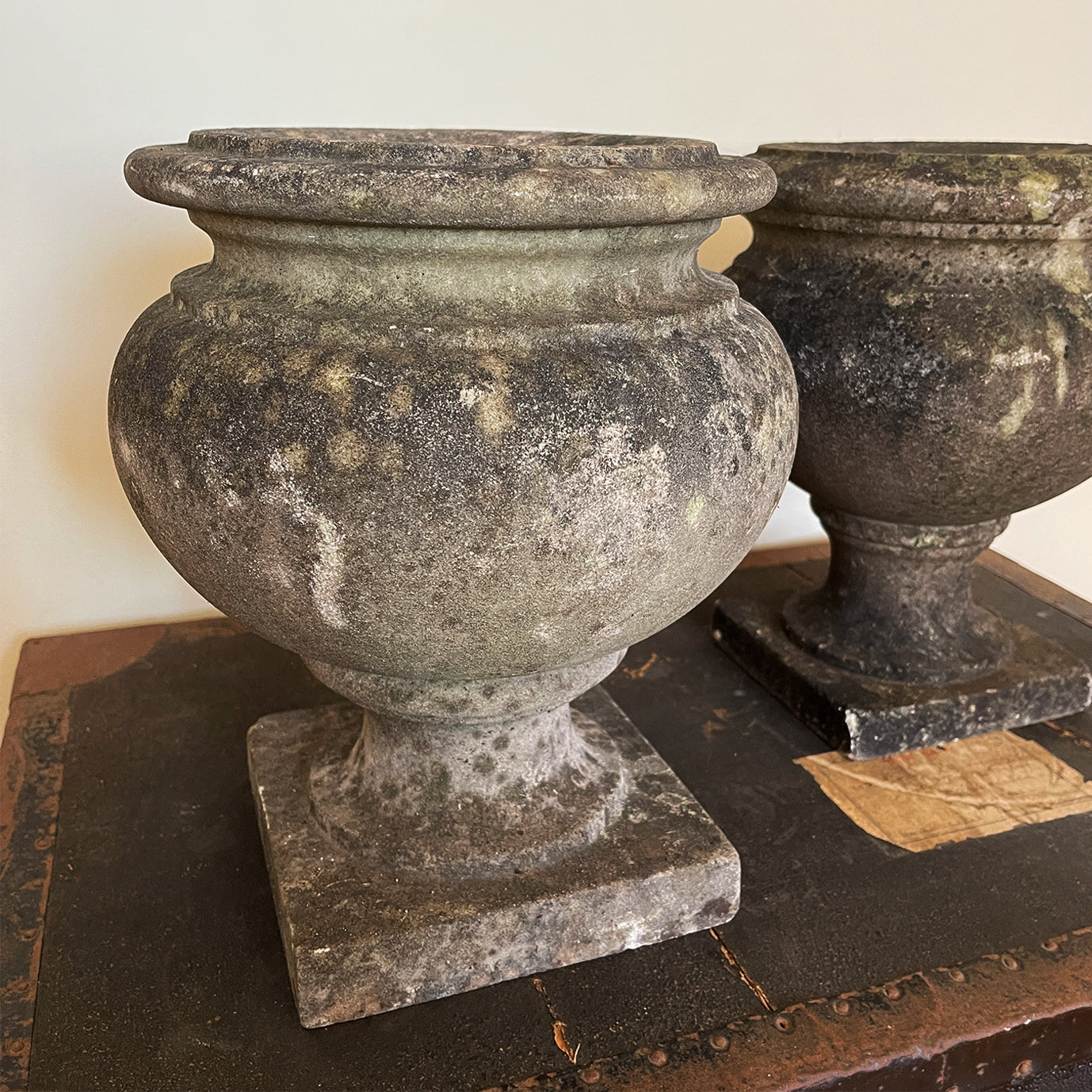 A Pair of Late 19th C Marble Urns