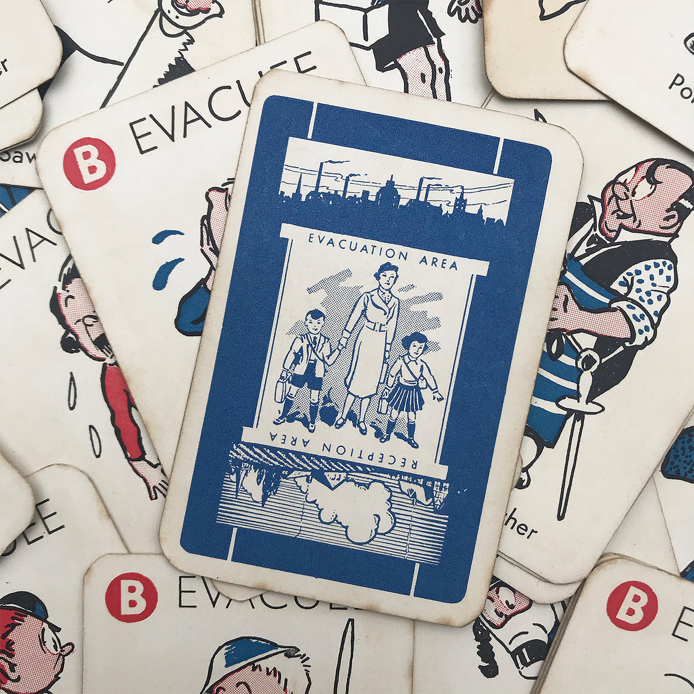 Vintage Card Game from the Second World War - Vacuation! Apparently, it's the 'Most amusing ever card game!' - SHOP NOW - www.intovintage.co.uk