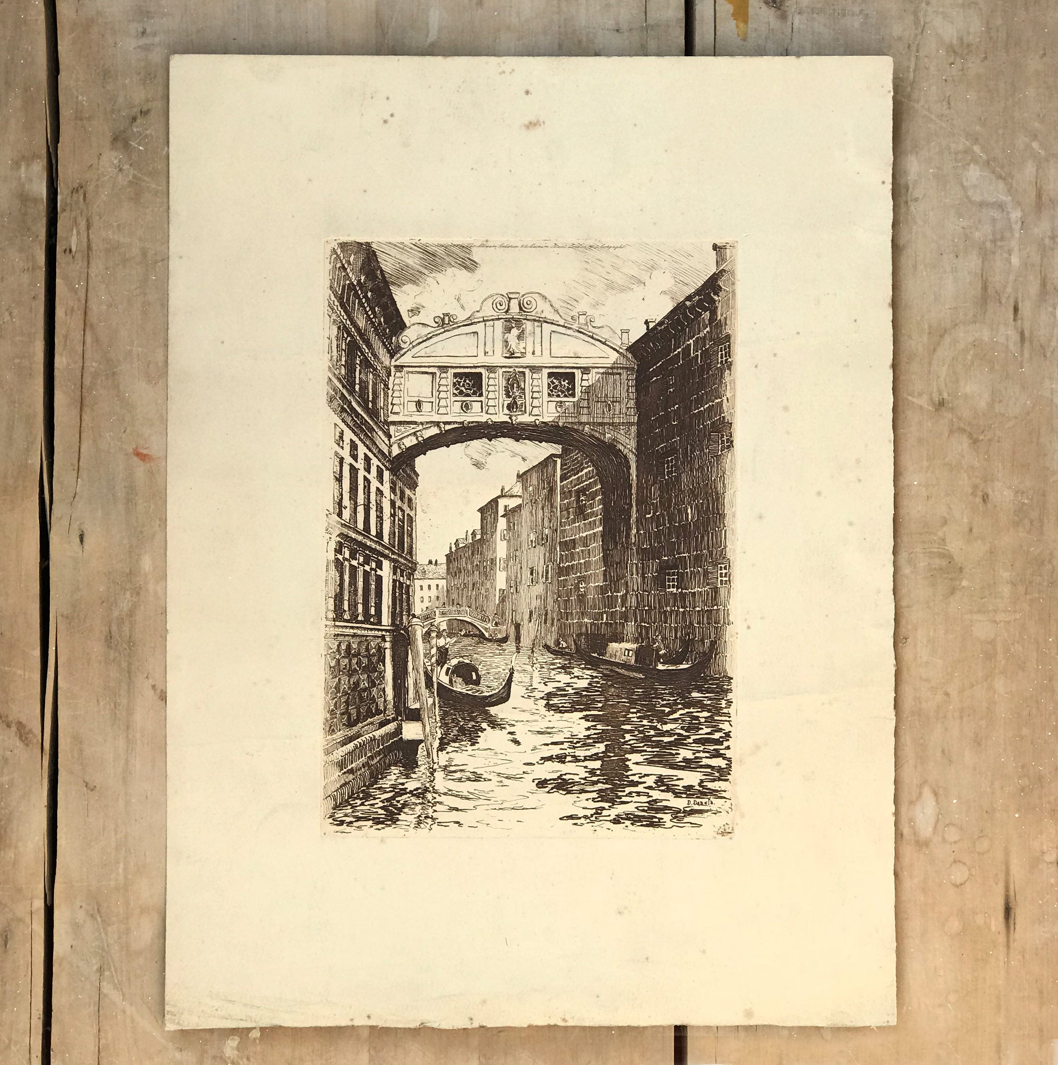 Period etching of Venice by D.Denala