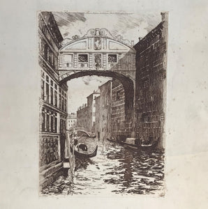 Period etching of Venice by D.Denala