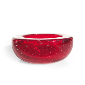 Whitefriars Ruby Red Controlled Bubble Bowl pattern 9099 in excellent condition - SHOP NOW - www.intovintage.co.uk