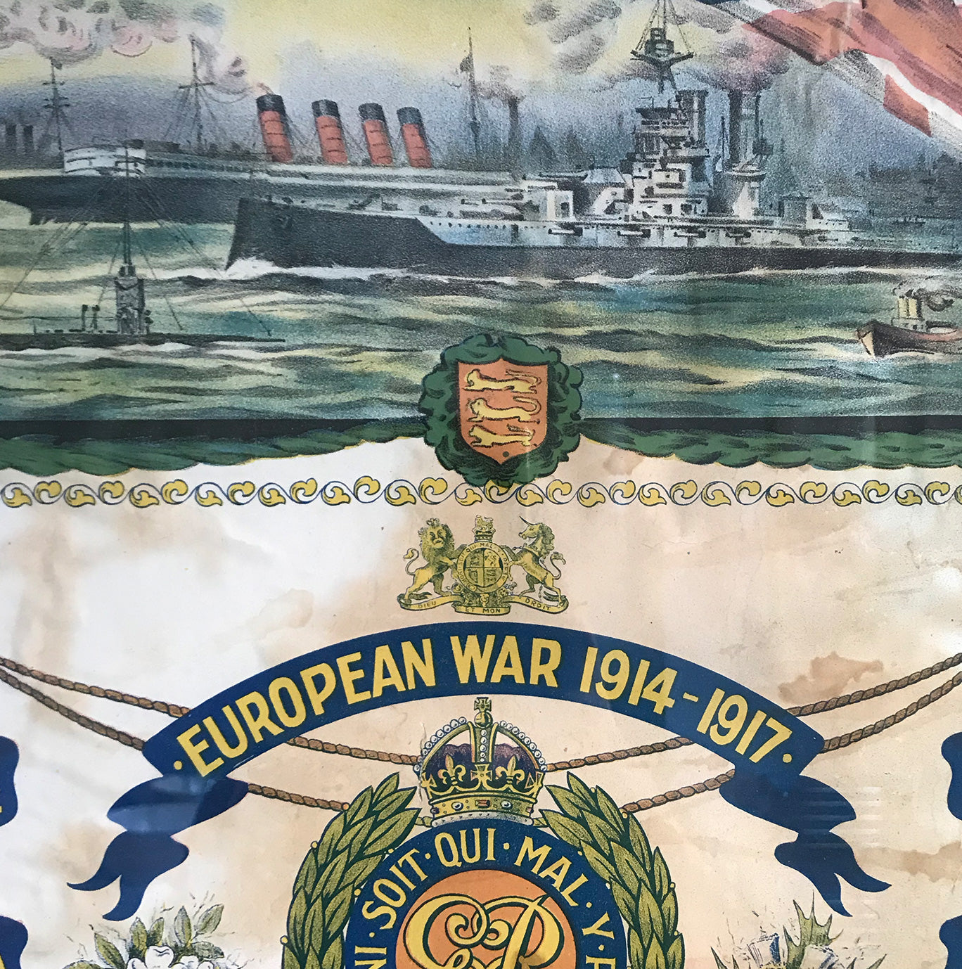 An Antique British Army WW1 Print